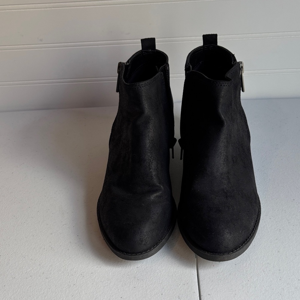 Carlos by Carlos Santana Black Suede Ankle Booties